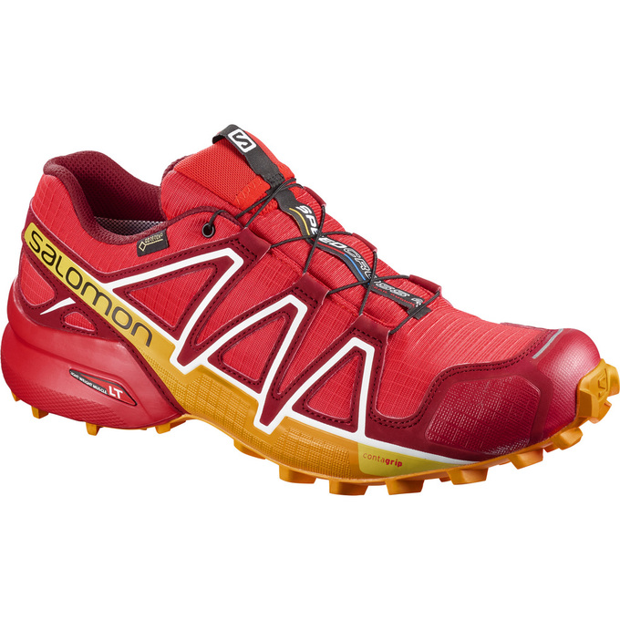 Salomon Israel SPEEDCROSS 4 GTX® - Mens Trail Running Shoes - Red (USKI-72069)